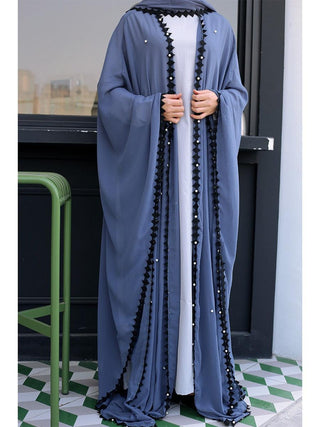 1653#Muslim Hijab Abayas Women Dubai Caftan Robe Plus Size Boubou Woman Jalabiya Turkish Dresses - CHAOMENG MUSLIM SHOP