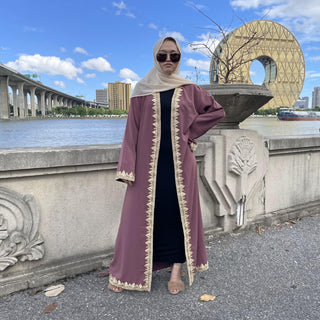 1893#New Arrivals Arab Fashion Printed Lantern Sleeve Cardigan Robe Muslim Abaya - Premium  from Chaomeng Store - Just $26.90! Shop now at CHAOMENG MUSLIM SHOP