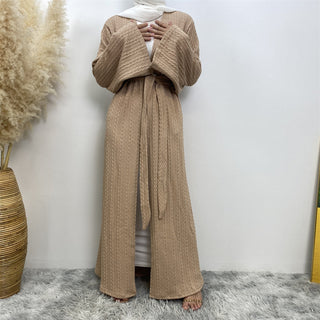 1955# Winter New Design  8 Color Simplicity Elegant Cardigan Muslim Abaya - Premium 服装 from CHAOMENG - Just $34.90! Shop now at CHAOMENG MUSLIM SHOP