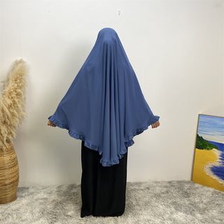 2338# 2024 Fashion ElD One Layer Niqab Hijab Ruffle Women Khimar Muslim Clothing Praver 服装 CHAOMENG chaomeng.myshopify.com Light Blue（浅蓝） Light Blue（浅蓝）  