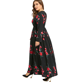5080# Dubai Latest Model Woman Kimono Flower Chiffon Dress - Premium 服饰与配饰 from CHAOMENG - Just $22.90! Shop now at CHAOMENG MUSLIM SHOP
