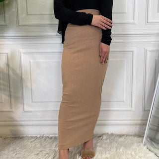 6117#Faldas Largas Mujer Casual Knit Long Skirt Abayas - Premium  from Chaomeng Store - Just $29.90! Shop now at CHAOMENG MUSLIM SHOP