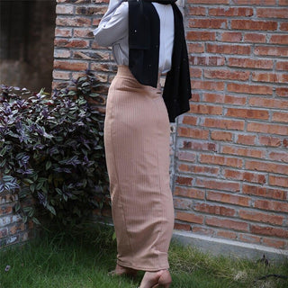 6117#Faldas Largas Mujer Casual Knit Long Skirt Abayas - Premium  from Chaomeng Store - Just $29.90! Shop now at CHAOMENG MUSLIM SHOP