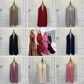 63780#Polyester Hijab For Women Muslim Turban Headscarf Scarf - CHAOMENG MUSLIM SHOP