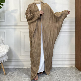 65680#Latest Muslim Autumn and Winter Butterfly Sleeve Open Loose Islamic Clothing CHAOMENG MUSLIM SHOP muslim abaya dress