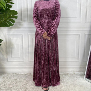 6570#New Arrivals Arab Fashion Printed Lantern Sleeve Muslim Dress CHAOMENG MUSLIM SHOP muslim abaya dress