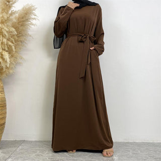 6597#nida long sleeves closed abayas basic abaya premium CHAOMENG MUSLIM SHOP muslim abaya dress