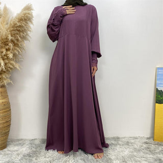 6693#  2 Piece Set New Fashion Prayer Muslims Women Lace Party Gift Dress And Khimar CHAOMENG MUSLIM SHOP muslim abaya dress