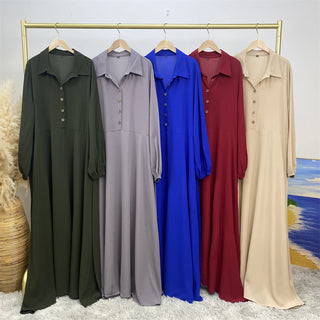6771#  Eid Front Open Button Attach With Belt High Quality Woman Fahsion Muslim Dress 服装 CHAOMENG chaomeng.myshopify.com Lowest Wholesale Price（$13） / S (5'0-5'1) Lowest Wholesale Price（$13） S (5'0-5'1) 
