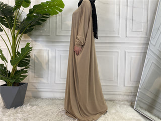 6200#Eid Modest Stripe Maxi Turkey Islamic Clothing Bat Sleeve Casual Loose