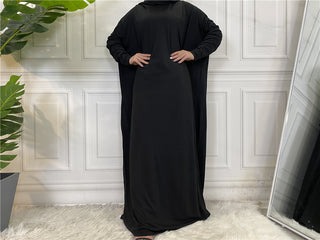 6200#Eid Modest Stripe Maxi Turkey Islamic Clothing Bat Sleeve Casual Loose