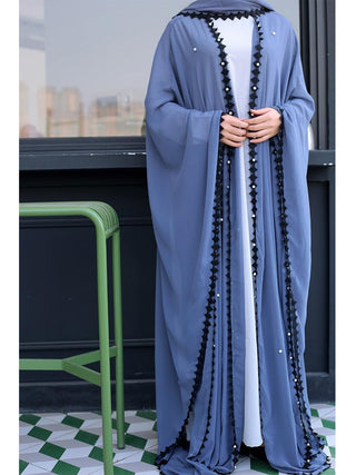 1653#Muslim Hijab Abayas Women Dubai Caftan Robe Plus Size Boubou Woman Jalabiya Turkish Dresses - CHAOMENG MUSLIM SHOP