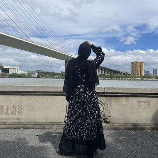 1711# Slatest fashion muslim ladies clothing new design abaya for EID dubai abaya - CHAOMENG MUSLIM SHOP