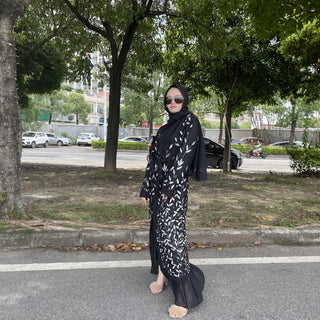 1711# Slatest fashion muslim ladies clothing new design abaya for EID dubai abaya - CHAOMENG MUSLIM SHOP