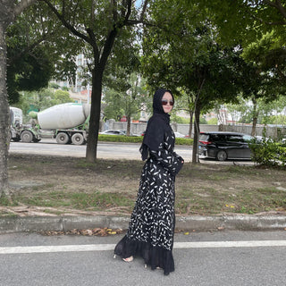 1711# Slatest fashion muslim ladies clothing new design abaya for EID dubai abaya - CHAOMENG MUSLIM SHOP