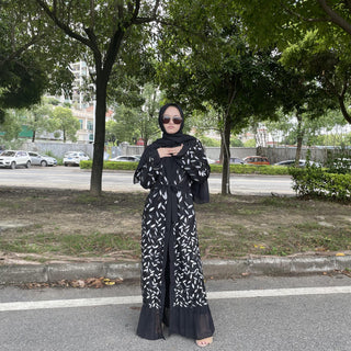 1711# Slatest fashion muslim ladies clothing new design abaya for EID dubai abaya - CHAOMENG MUSLIM SHOP