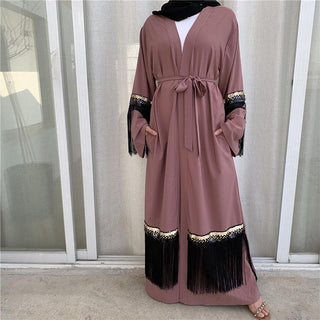 1795#Dubai Abaya Kimono Turkish Islamic Clothing - Premium  from CHAOMENG - Just $29.90! Shop now at CHAOMENG MUSLIM SHOP