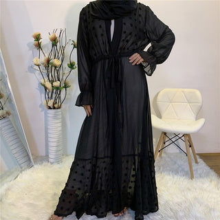 1820#Women Lovely Kaftan Modest Kimono Chiffon Open Abaya Dubai Turkey Islamic Clothing - Premium  from Chaomeng Store - Just $25.90! Shop now at CHAOMENG MUSLIM SHOP
