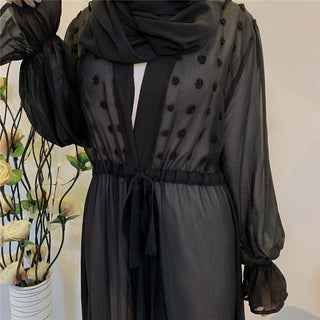 1820#Women Lovely Kaftan Modest Kimono Chiffon Open Abaya Dubai Turkey Islamic Clothing - Premium  from Chaomeng Store - Just $25.90! Shop now at CHAOMENG MUSLIM SHOP