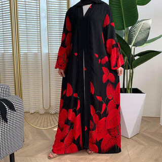 1822#New Arrivals Arab Fashion Lantern Sleeve Cardigan - Premium  from CHAOMENG - Just $24.90! Shop now at CHAOMENG MUSLIM SHOP