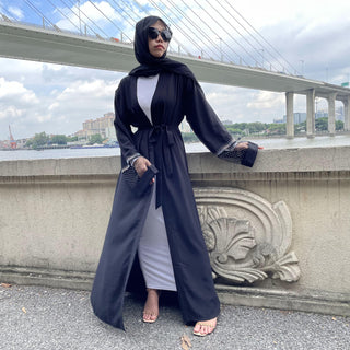 1824#Musulman De Mode Ramadan Cardigan Kaftan Turkey Islamic Clothing - Premium  from Chaomeng Store - Just $24.90! Shop now at CHAOMENG MUSLIM SHOP