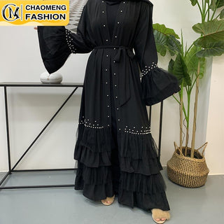 1828#Abaya Dubai Kimono Kaftan Hijab Muslim Dress - Premium  from Chaomeng Store - Just $29.90! Shop now at CHAOMENG MUSLIM SHOP