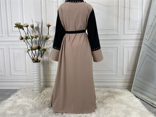 1840#Abaya With Embroidery New Style Front Clothing - Premium  from CHAOMENG - Just $29.90! Shop now at CHAOMENG MUSLIM SHOP