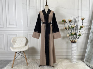 1840#Abaya With Embroidery New Style Front Clothing - Premium  from CHAOMENG - Just $29.90! Shop now at CHAOMENG MUSLIM SHOP