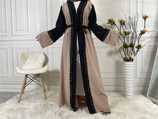 1840#Abaya With Embroidery New Style Front Clothing - Premium  from CHAOMENG - Just $29.90! Shop now at CHAOMENG MUSLIM SHOP