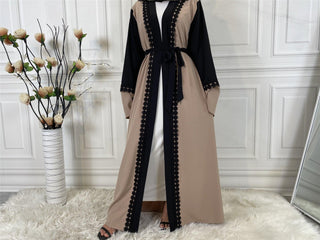 1840#Abaya With Embroidery New Style Front Clothing - Premium  from CHAOMENG - Just $29.90! Shop now at CHAOMENG MUSLIM SHOP