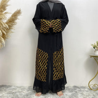1863#Nida Muslim Fashion Kaftan Dubai Abaya - Premium  from Chaomeng Store - Just $24.90! Shop now at CHAOMENG MUSLIM SHOP