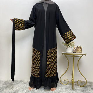 1863#Nida Muslim Fashion Kaftan Dubai Abaya - Premium  from Chaomeng Store - Just $24.90! Shop now at CHAOMENG MUSLIM SHOP