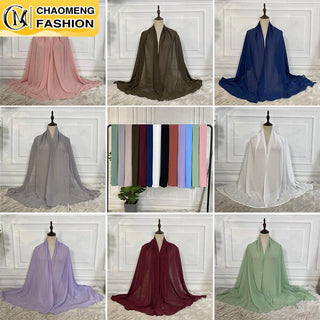 1875#Scarf Abaya Hats For Women Muslim Casual Hijab Caps Turban Headscarf Foulard Maxi Femme Shawl - CHAOMENG MUSLIM SHOP