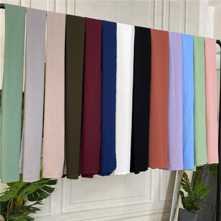 1875#Scarf Abaya Hats For Women Muslim Casual Hijab Caps Turban Headscarf Foulard Maxi Femme Shawl - CHAOMENG MUSLIM SHOP