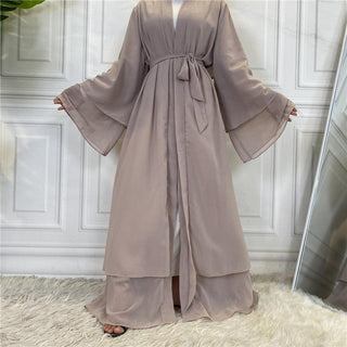 1875#[With hijabs]2 layers Chiffon Lantern Sleeve Abaya - Premium 服饰与配饰 from Chaomeng Store - Just $29.90! Shop now at CHAOMENG MUSLIM SHOP