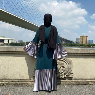 1889#New Arrivals Arab Fashion Printed Sleeve Abaya - Premium  from Chaomeng Store - Just $29.90! Shop now at CHAOMENG MUSLIM SHOP