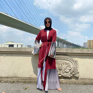 1889#New Arrivals Arab Fashion Printed Sleeve Abaya - Premium  from Chaomeng Store - Just $29.90! Shop now at CHAOMENG MUSLIM SHOP