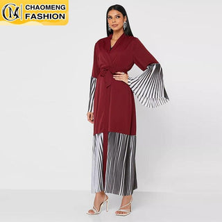 1889#New Arrivals Arab Fashion Printed Sleeve Abaya - Premium  from Chaomeng Store - Just $29.90! Shop now at CHAOMENG MUSLIM SHOP