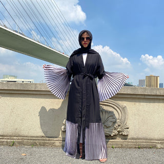 1889#New Arrivals Arab Fashion Printed Sleeve Abaya - Premium  from Chaomeng Store - Just $29.90! Shop now at CHAOMENG MUSLIM SHOP