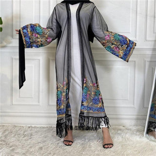 1904#New Arrivals Arab Fashion Printed Lantern Sleeve Cardigan Robe Muslim Abaya - Premium  from Chaomeng Store - Just $21.90! Shop now at CHAOMENG MUSLIM SHOP