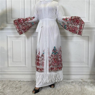 1904#New Arrivals Arab Fashion Printed Lantern Sleeve Cardigan Robe Muslim Abaya - Premium  from Chaomeng Store - Just $21.90! Shop now at CHAOMENG MUSLIM SHOP