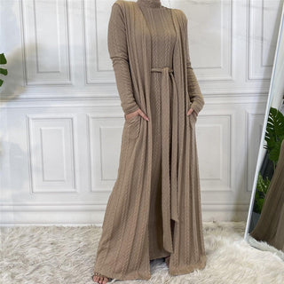 1906#Sweater Arabic Robe Long Sleeve Abaya Women's Clothing Only coat - Premium  from CNASZ Store - Just $34.90! Shop now at CHAOMENG MUSLIM SHOP