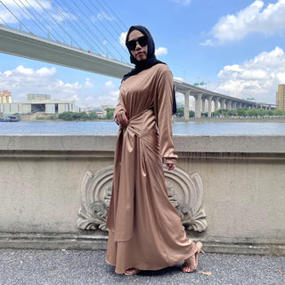1925#Women Satin Sets - Premium 服饰与配饰 from CHAOMENG - Just $42.90! Shop now at CHAOMENG MUSLIM SHOP