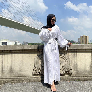 1934# New Fashion Satin Dress - Premium 服饰与配饰 from CHAOMENG - Just $26.90! Shop now at CHAOMENG MUSLIM SHOP