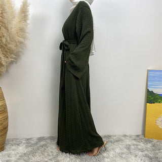 1955# Winter New Design  8 Color Simplicity Elegant Cardigan Muslim Abaya CHAOMENG MUSLIM SHOP muslim abaya dress