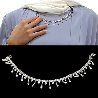 2006+6595#  [2PCS have Chain] Nida fabric two pieces set modest ramadan diamond abayas with sleeveless slip dress 服装 CHAOMENG MUSLIM SHOP chaomeng.myshopify.com 1 Chain / S (5'0-5'1) 1 Chain S (5'0-5'1) 