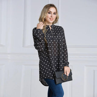 2017#Fashion Chiffon Floral Print Polka Dot Muslim For Women Casual Tops - Premium  from Chaomeng Store - Just $29.90! Shop now at CHAOMENG MUSLIM SHOP