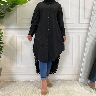 2018#Plain Solid Muslim For Women Long Sleeve Casual Tops - CHAOMENG MUSLIM SHOP