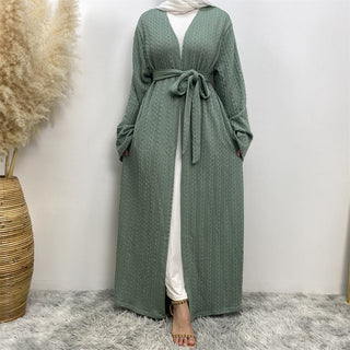 1955# Winter New Design  8 Color Simplicity Elegant Cardigan Muslim Abaya - Premium 服装 from CHAOMENG - Just $34.90! Shop now at CHAOMENG MUSLIM SHOP