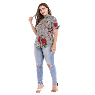 2054#Plus Size Fashion Printing Casual Women Tops - Premium  from Chaomeng Store - Just $29.90! Shop now at CHAOMENG MUSLIM SHOP